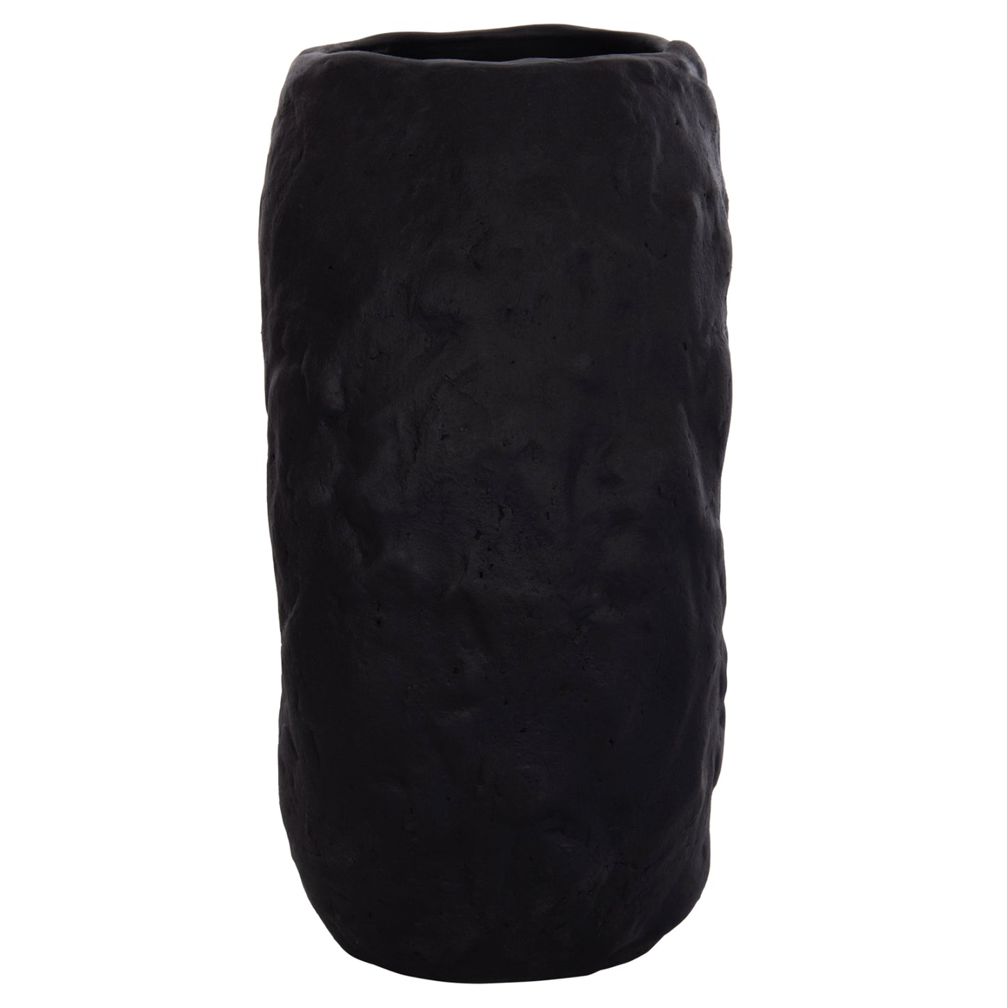 DECORATIVE TABLE VASE NAMENTIS HM4673.01S TERRACOTA IN BLACK COLOR--22x13x28Hcm.