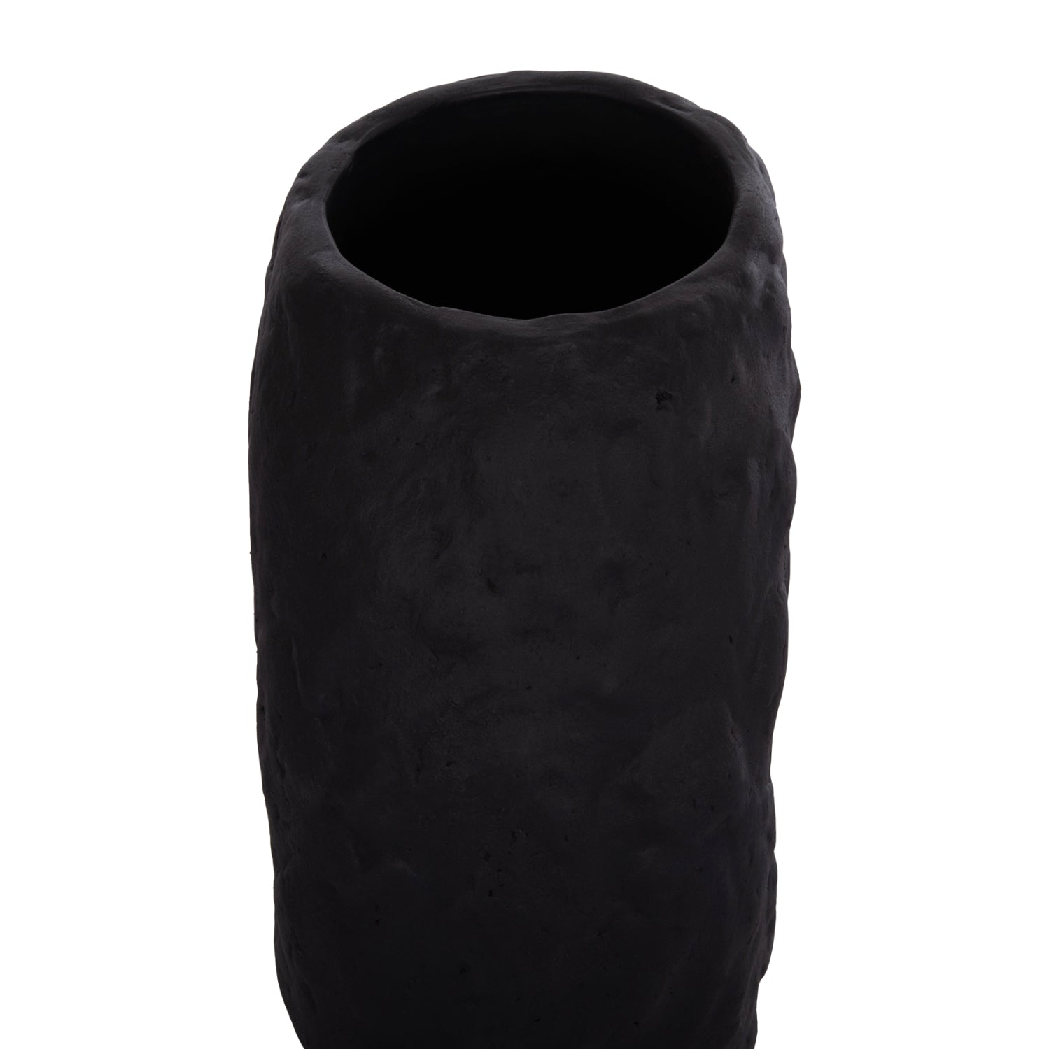 DECORATIVE TABLE VASE NAMENTIS HM4673.01S TERRACOTA IN BLACK COLOR--22x13x28Hcm.