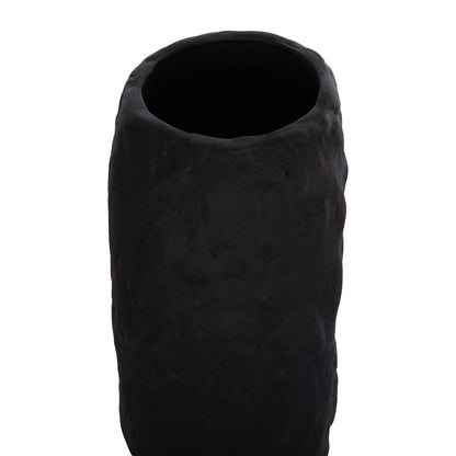 DECORATIVE TABLE VASE NAMENTIS HM4673.01S TERRACOTA IN BLACK COLOR--22x13x28Hcm.
