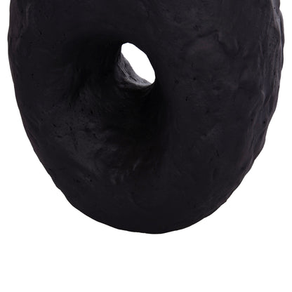 DECORATIVE TABLE VASE NAMENTIS HM4673.01S TERRACOTA IN BLACK COLOR--22x13x28Hcm.