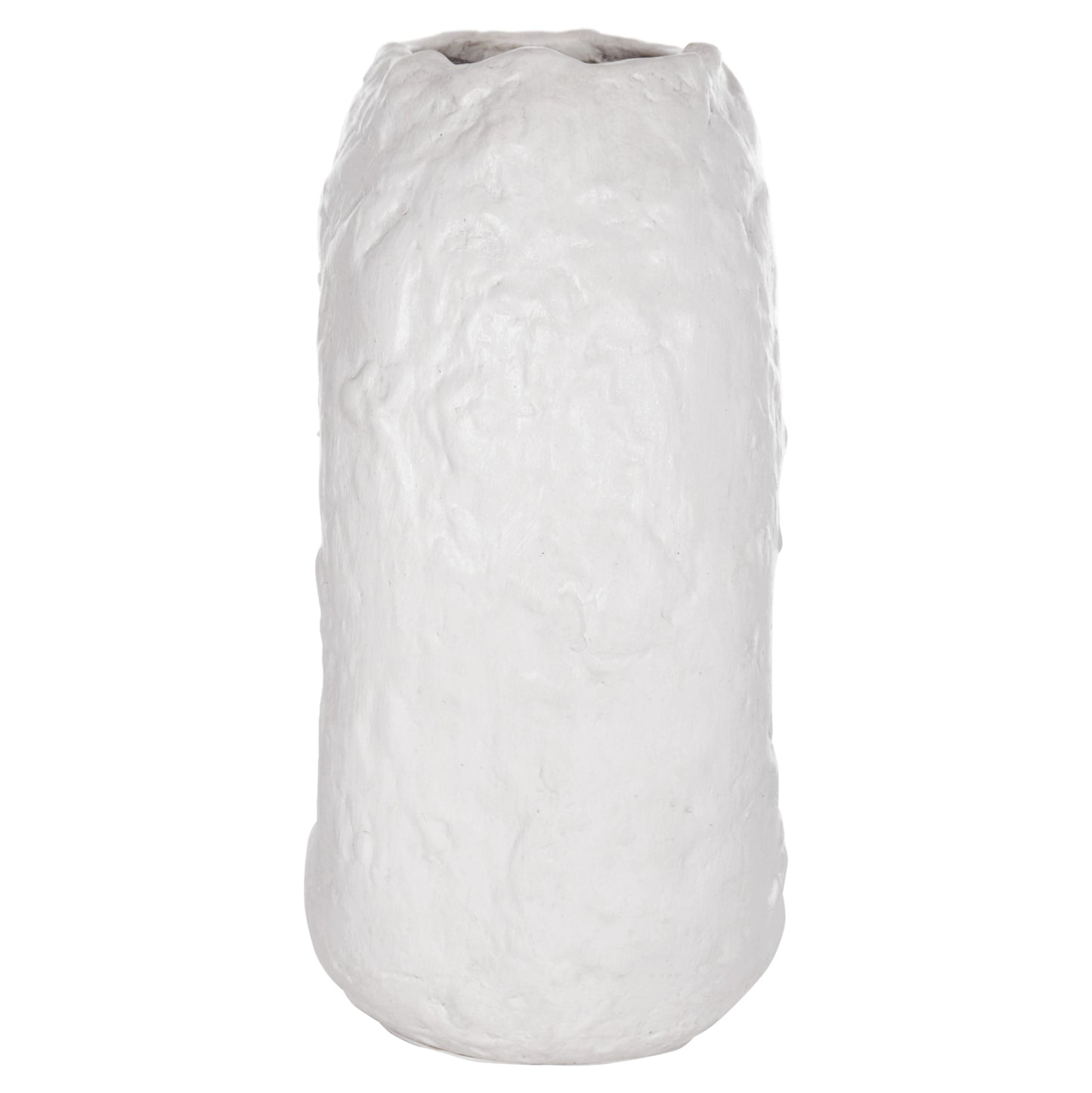 DECORATIVE TABLE VASE NAMENTIS HM4673.02L TERRACOTA IN WHITE COLOR--26.5x16x36.5Hcm.
