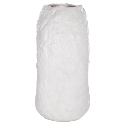 DECORATIVE TABLE VASE NAMENTIS HM4673.02L TERRACOTA IN WHITE COLOR--26.5x16x36.5Hcm.