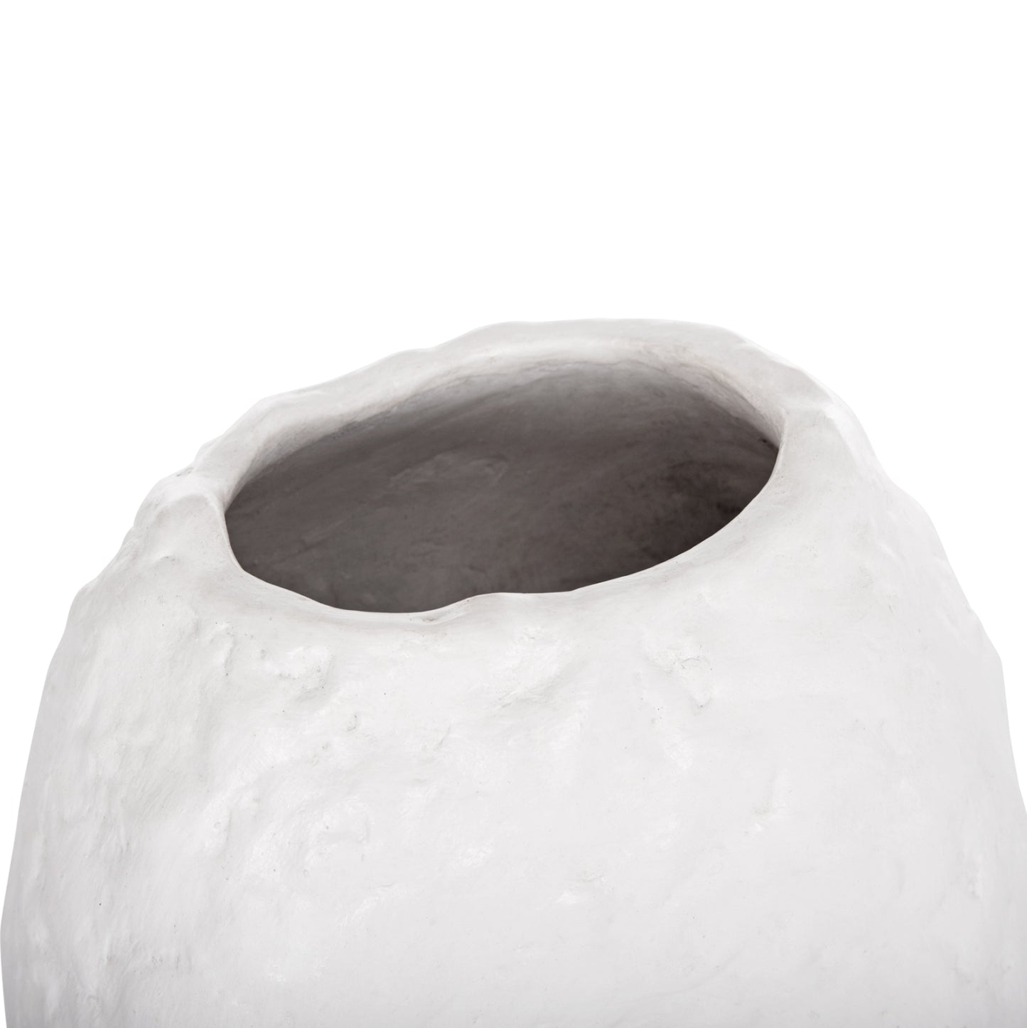 DECORATIVE TABLE VASE NAMENTIS HM4673.02L TERRACOTA IN WHITE COLOR--26.5x16x36.5Hcm.