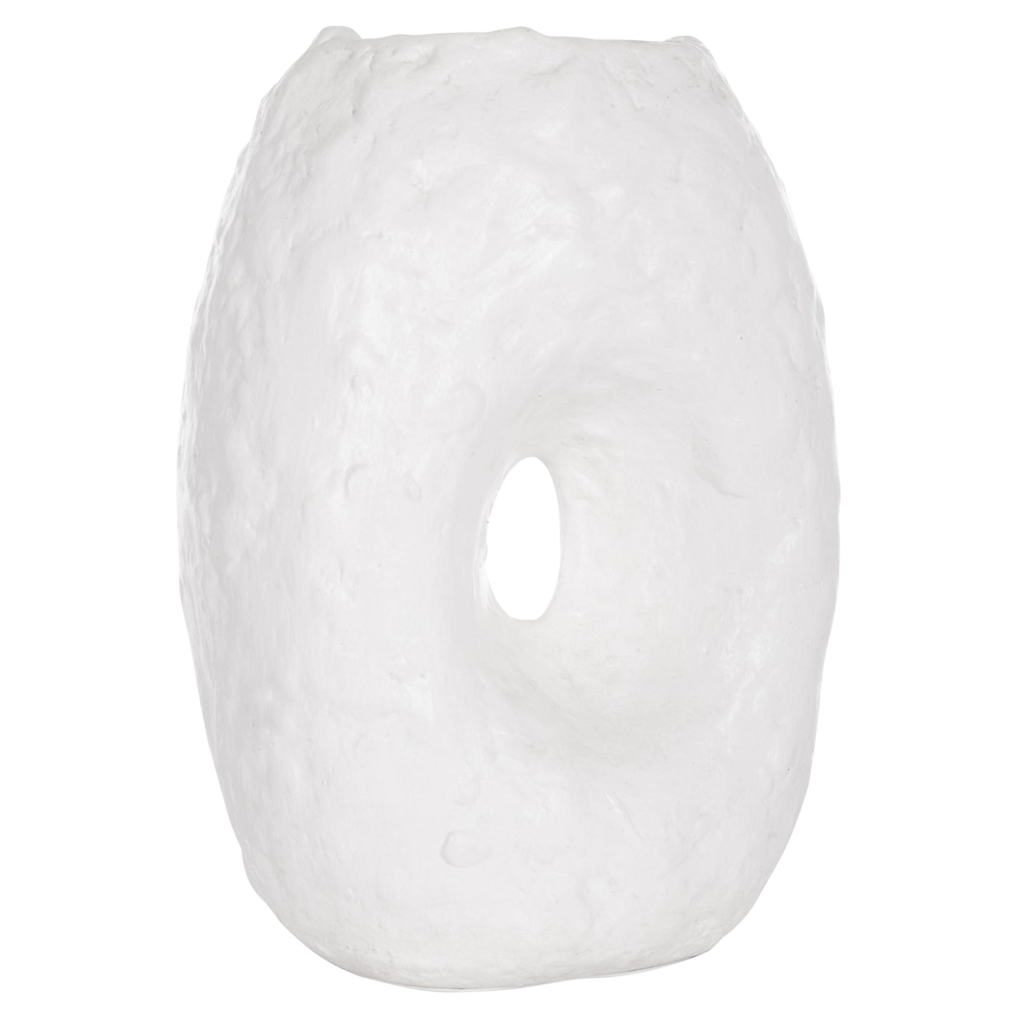 DECORATIVE TABLE VASE NAMENTIS HM4673.02L TERRACOTA IN WHITE COLOR--26.5x16x36.5Hcm.
