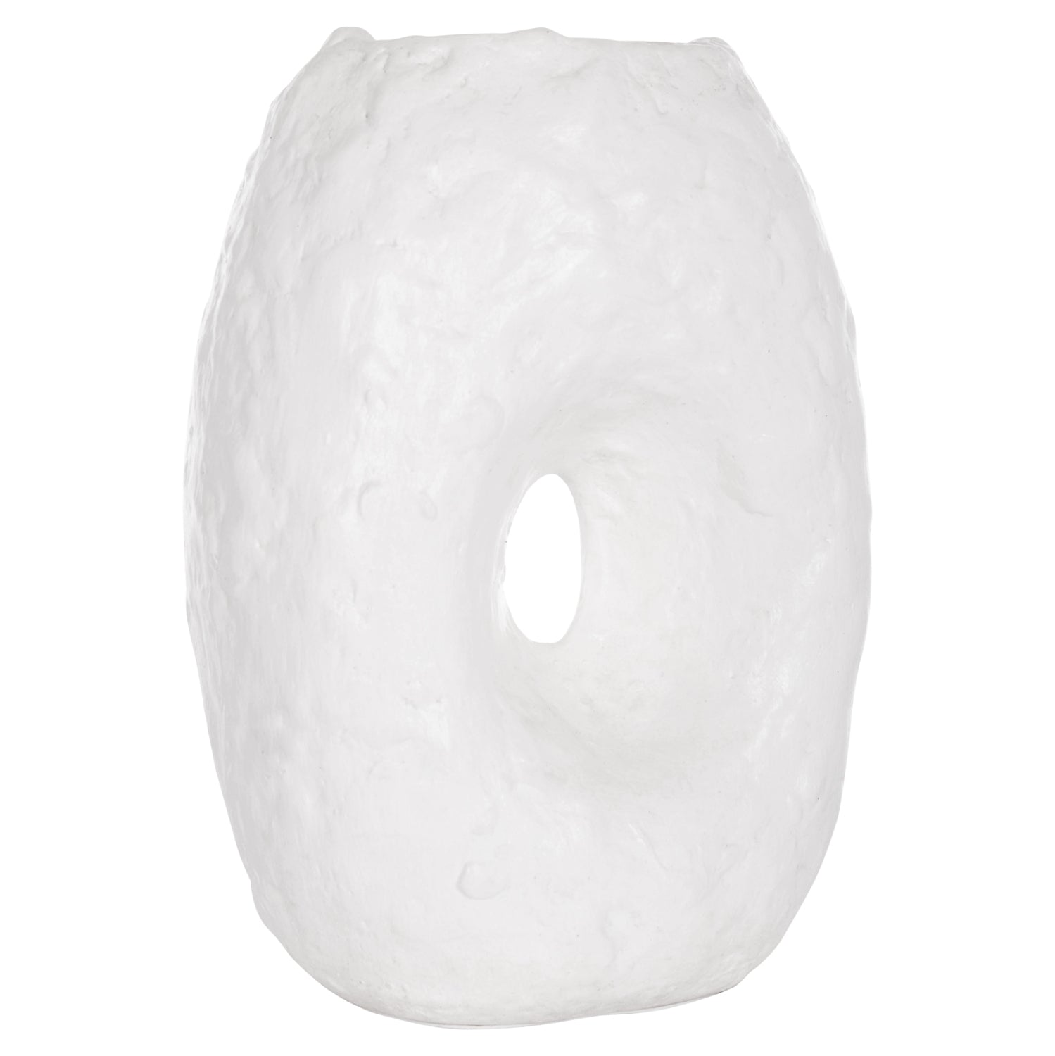 DECORATIVE TABLE VASE NAMENTIS HM4673.02L TERRACOTA IN WHITE COLOR--26.5x16x36.5Hcm.