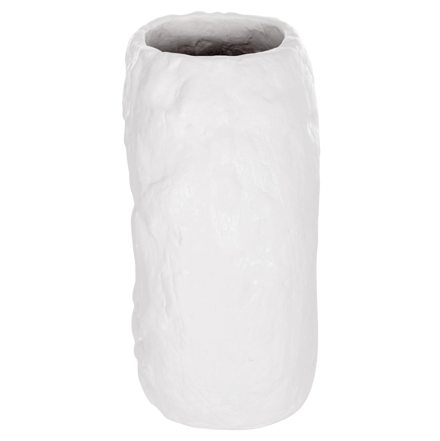 DECORATIVE TABLE VASE NAMENTIS HM4673.02S TERRACOTA IN WHITE COLOR--22x13x28Hcm.
