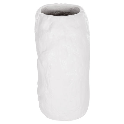 DECORATIVE TABLE VASE NAMENTIS HM4673.02S TERRACOTA IN WHITE COLOR--22x13x28Hcm.