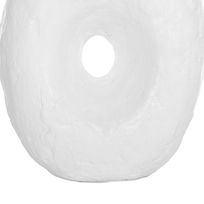 DECORATIVE TABLE VASE NAMENTIS HM4673.02S TERRACOTA IN WHITE COLOR--22x13x28Hcm.