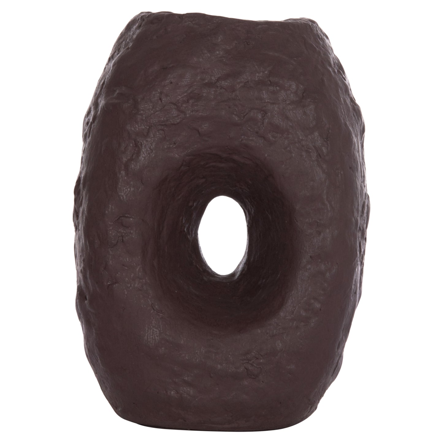 DECORATIVE TABLE VASE NAMENTIS HM4673.07L TERRACOTA IN CHOCOLATE COLOR--26.5x16x36.5Hcm.