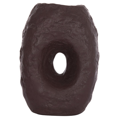 DECORATIVE TABLE VASE NAMENTIS HM4673.07L TERRACOTA IN CHOCOLATE COLOR--26.5x16x36.5Hcm.