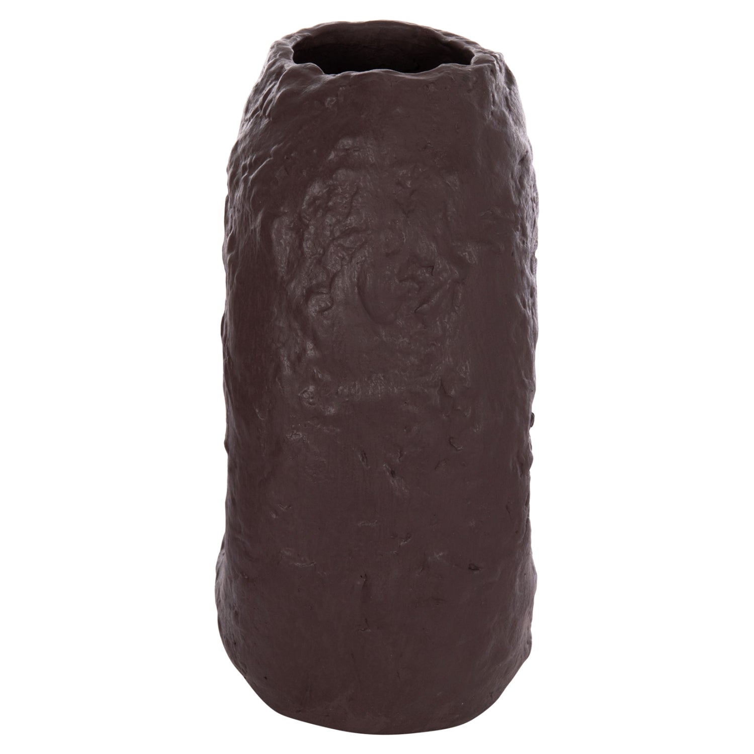 DECORATIVE TABLE VASE NAMENTIS HM4673.07L TERRACOTA IN CHOCOLATE COLOR--26.5x16x36.5Hcm.