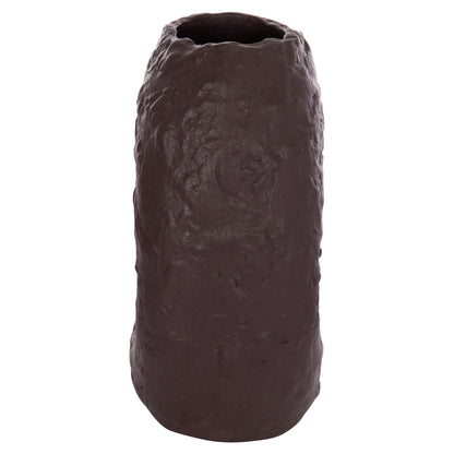 DECORATIVE TABLE VASE NAMENTIS HM4673.07L TERRACOTA IN CHOCOLATE COLOR--26.5x16x36.5Hcm.
