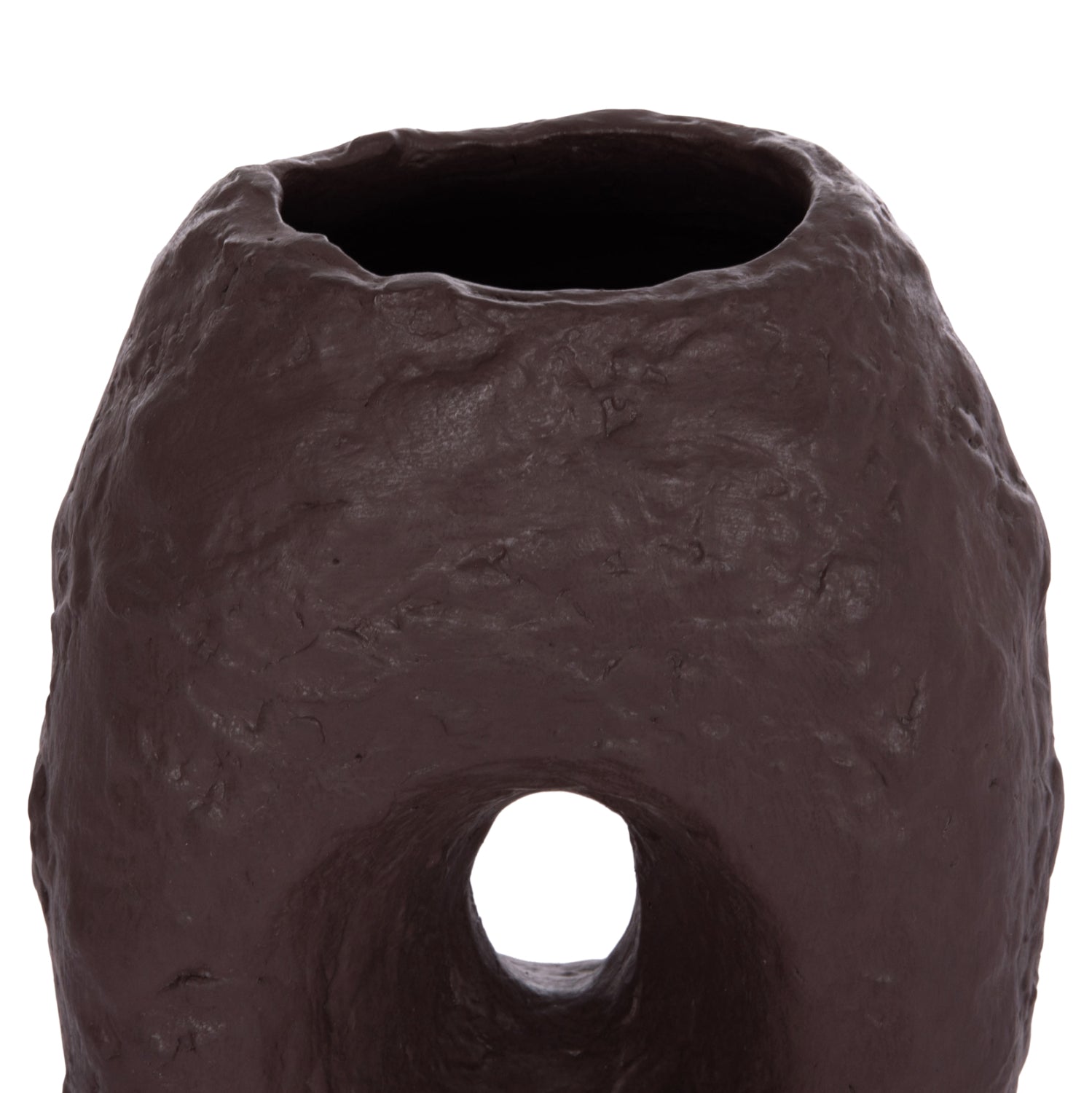 DECORATIVE TABLE VASE NAMENTIS HM4673.07L TERRACOTA IN CHOCOLATE COLOR--26.5x16x36.5Hcm.
