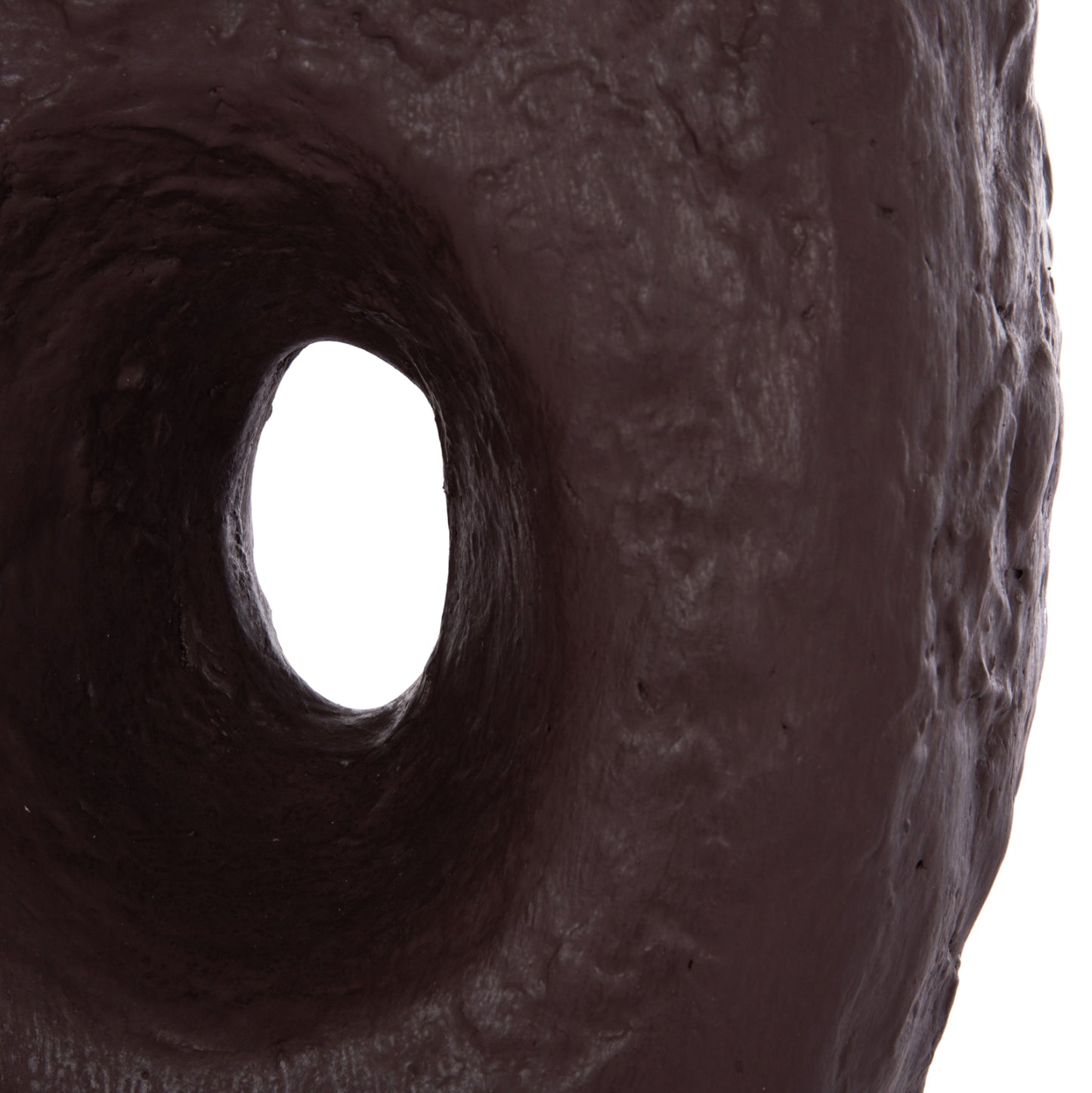 DECORATIVE TABLE VASE NAMENTIS HM4673.07L TERRACOTA IN CHOCOLATE COLOR--26.5x16x36.5Hcm.