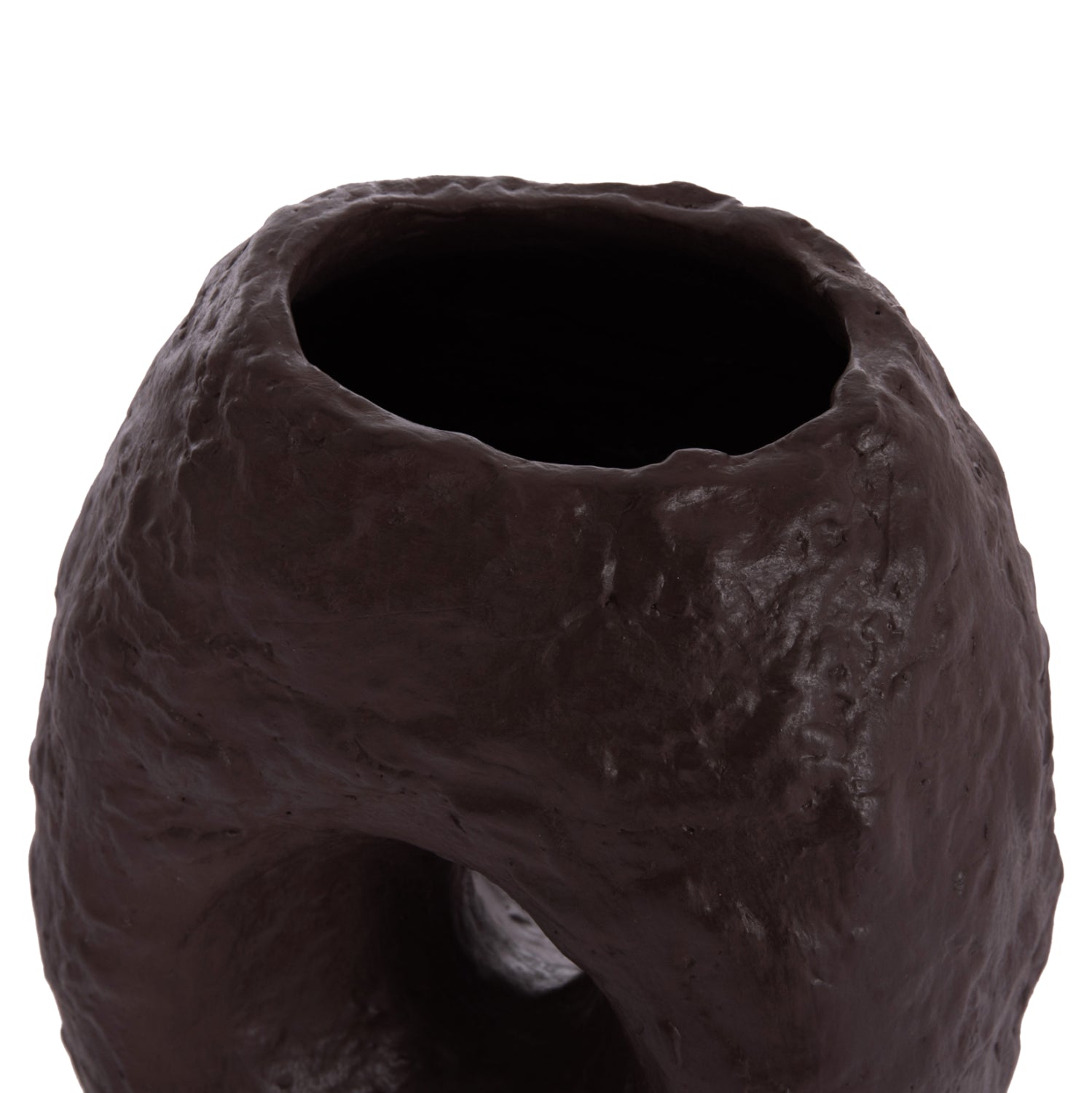 DECORATIVE TABLE VASE NAMENTIS HM4673.07L TERRACOTA IN CHOCOLATE COLOR--26.5x16x36.5Hcm.