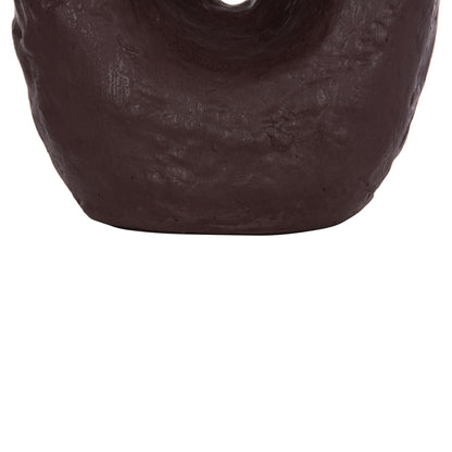 DECORATIVE TABLE VASE NAMENTIS HM4673.07L TERRACOTA IN CHOCOLATE COLOR--26.5x16x36.5Hcm.