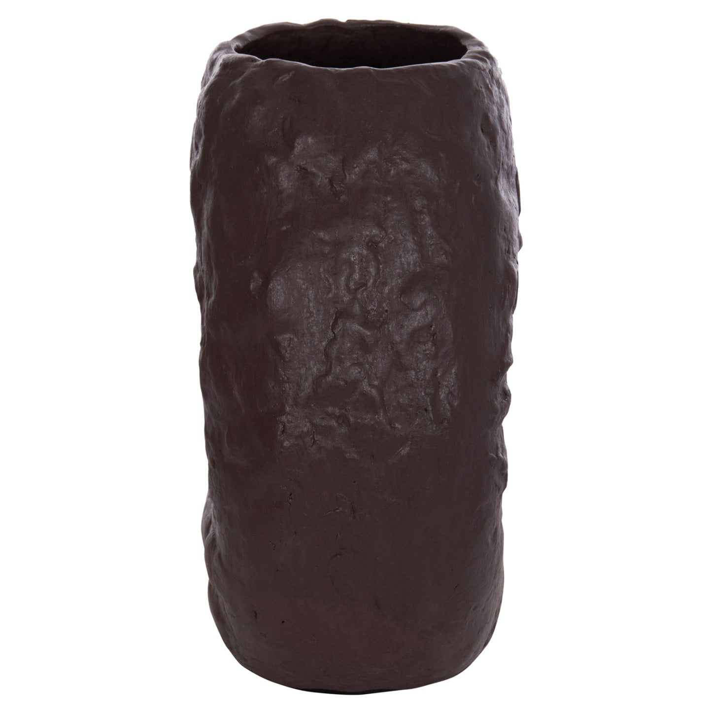 DECORATIVE TABLE VASE NAMENTIS HM4673.07S TERRACOTA IN CHOCOLATE COLOR--22x13x28Hcm.