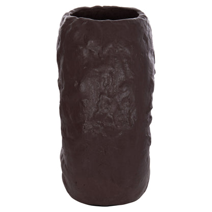 DECORATIVE TABLE VASE NAMENTIS HM4673.07S TERRACOTA IN CHOCOLATE COLOR--22x13x28Hcm.