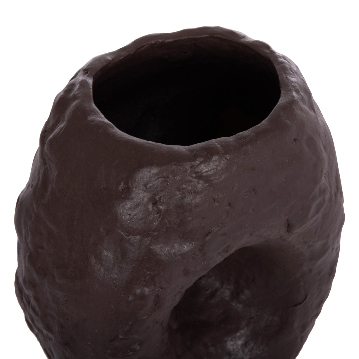 DECORATIVE TABLE VASE NAMENTIS HM4673.07S TERRACOTA IN CHOCOLATE COLOR--22x13x28Hcm.