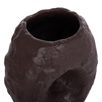 DECORATIVE TABLE VASE NAMENTIS HM4673.07S TERRACOTA IN CHOCOLATE COLOR--22x13x28Hcm.
