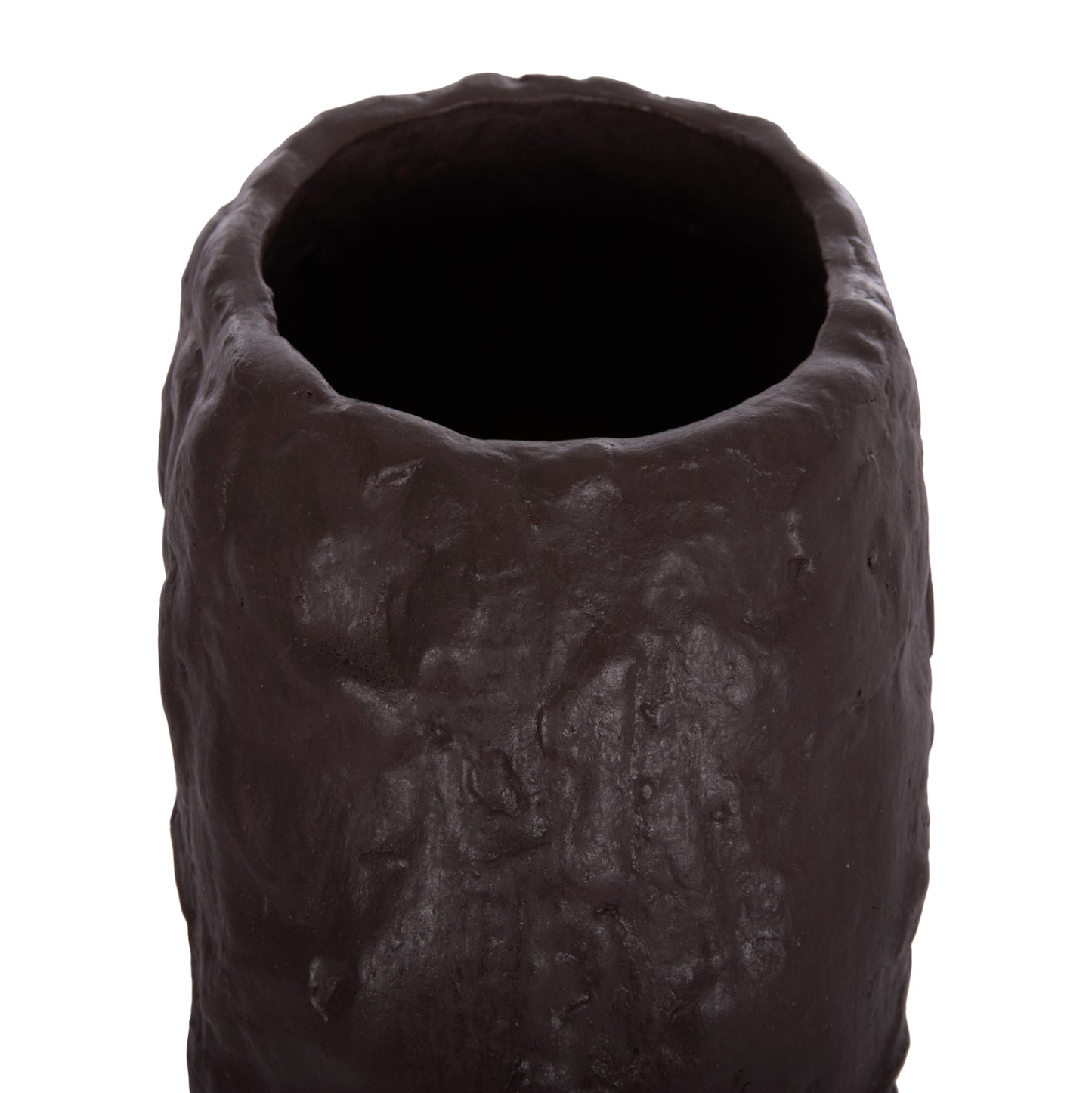 DECORATIVE TABLE VASE NAMENTIS HM4673.07S TERRACOTA IN CHOCOLATE COLOR--22x13x28Hcm.