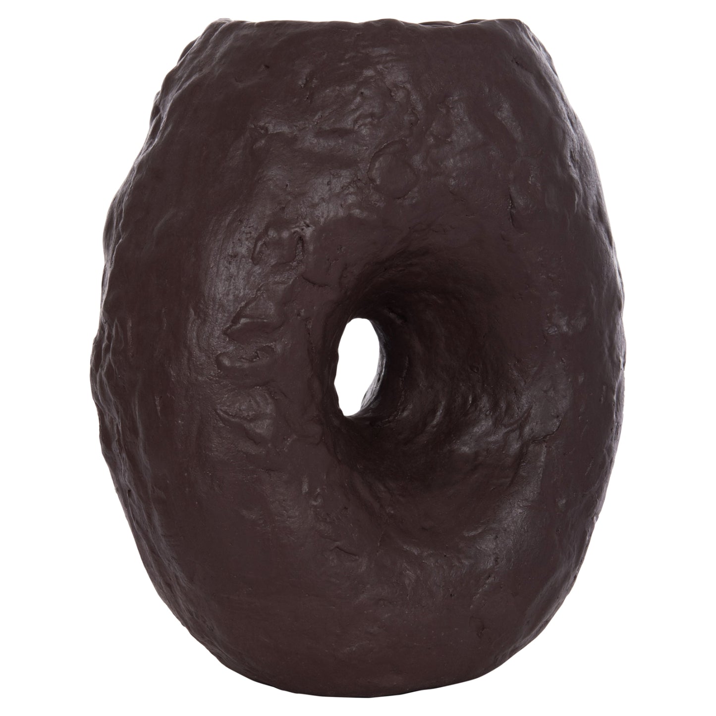 DECORATIVE TABLE VASE NAMENTIS HM4673.07S TERRACOTA IN CHOCOLATE COLOR--22x13x28Hcm.