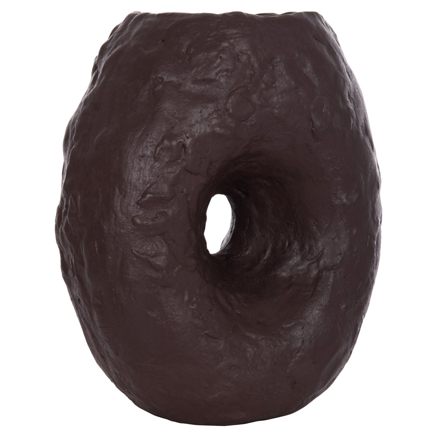 DECORATIVE TABLE VASE NAMENTIS HM4673.07S TERRACOTA IN CHOCOLATE COLOR--22x13x28Hcm.
