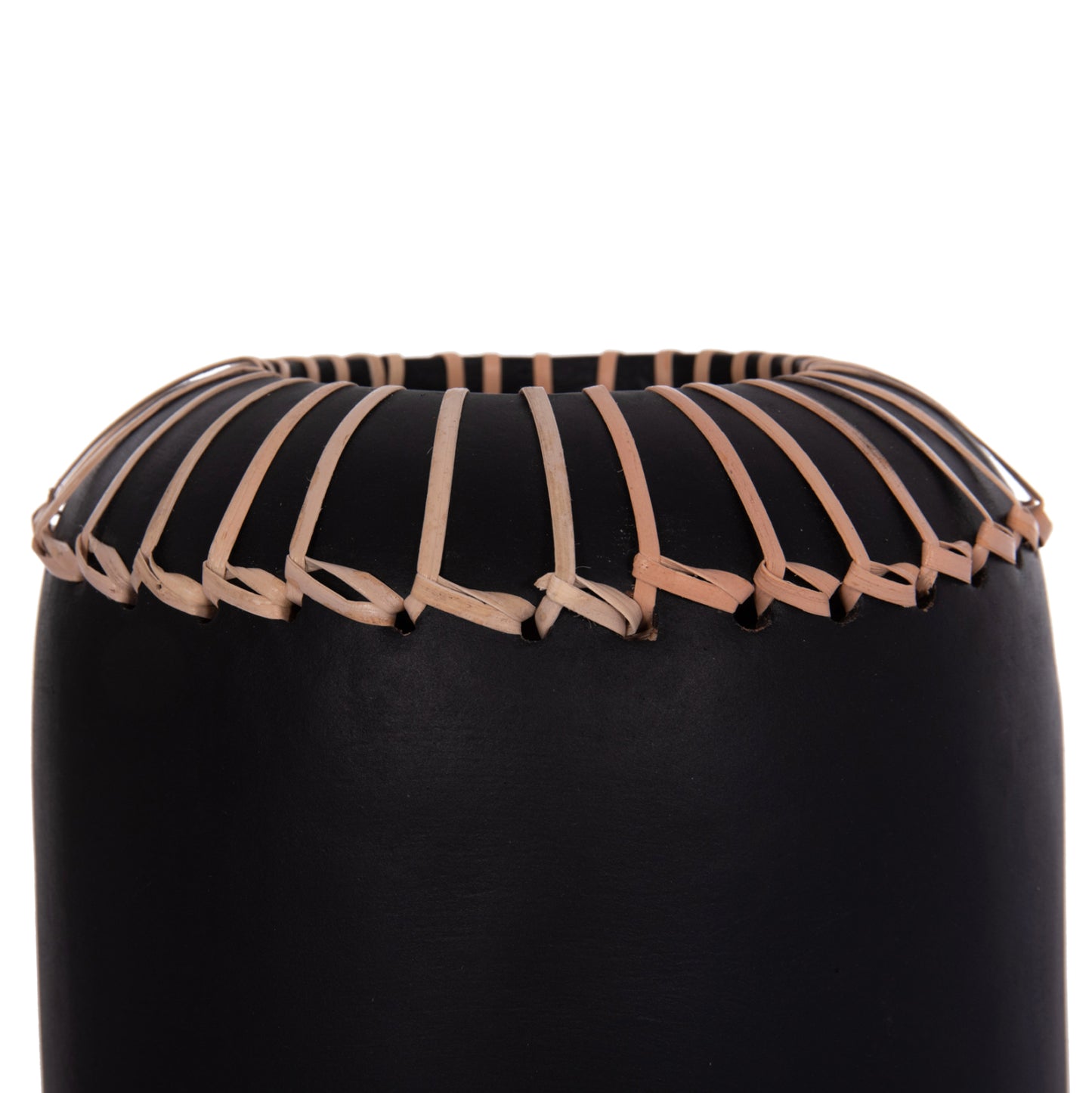 DECORATIVE TABLE VASE LENNOX HM4675.01S TERRACOTA IN BLACK--Φ18x33Hcm.