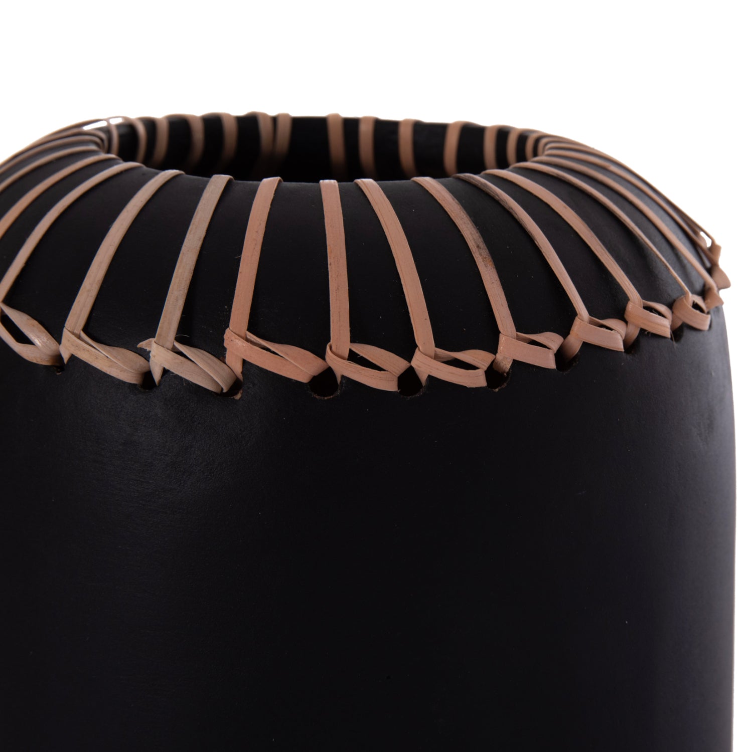 DECORATIVE TABLE VASE LENNOX HM4675.01S TERRACOTA IN BLACK--Φ18x33Hcm.