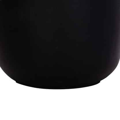 DECORATIVE TABLE VASE LENNOX HM4675.01S TERRACOTA IN BLACK--Φ18x33Hcm.