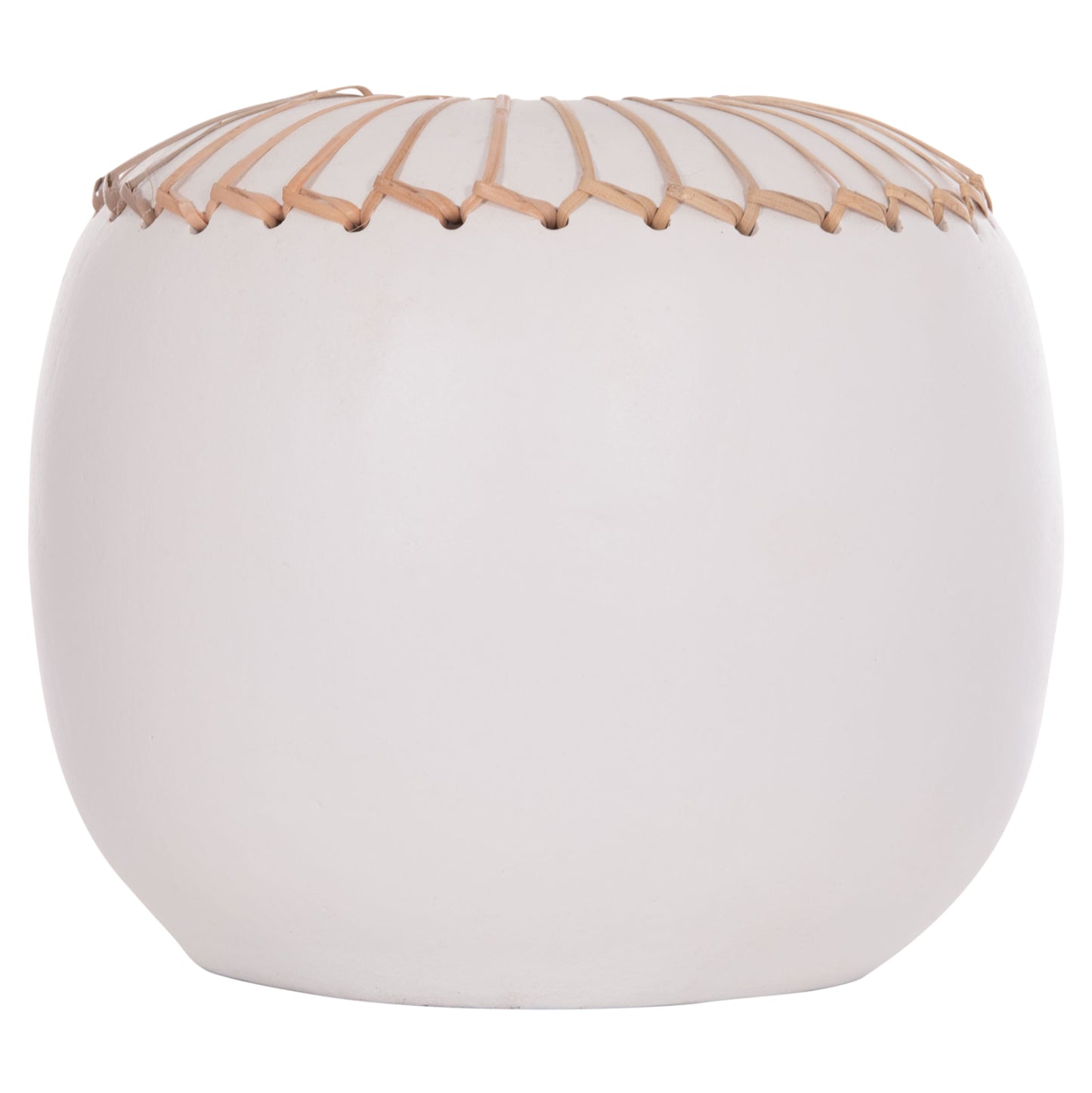 DECORATIVE TABLE VASE LENNOX HM4675.02L TERRACOTA IN WHITE--Φ22x20Hcm.