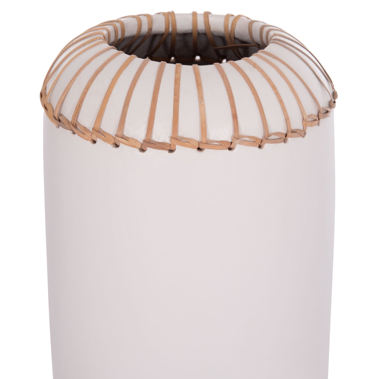 DECORATIVE TABLE VASE LENNOX HM4675.02S TERRACOTA IN WHITE--Φ18x33Hcm.