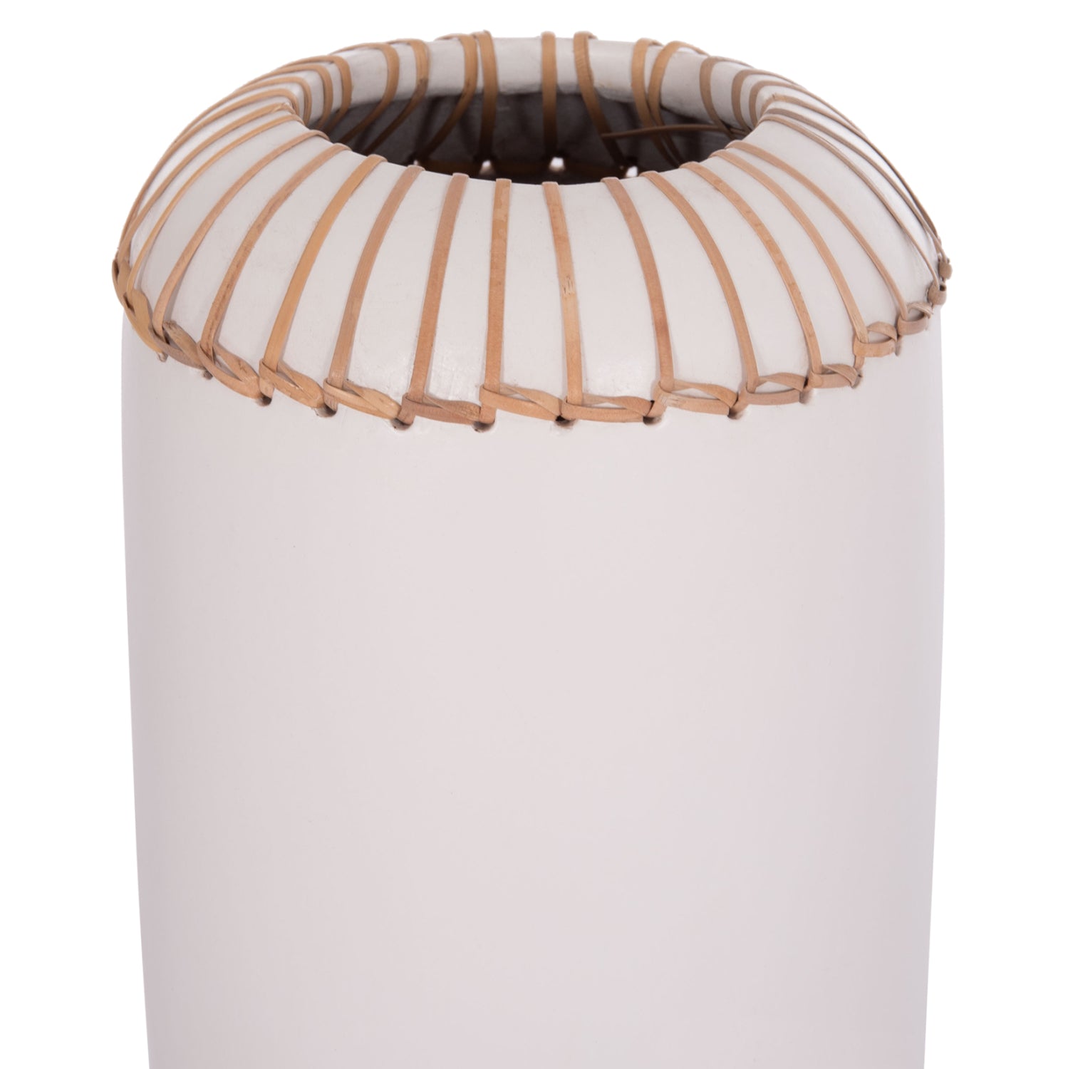 DECORATIVE TABLE VASE LENNOX HM4675.02S TERRACOTA IN WHITE--Φ18x33Hcm.