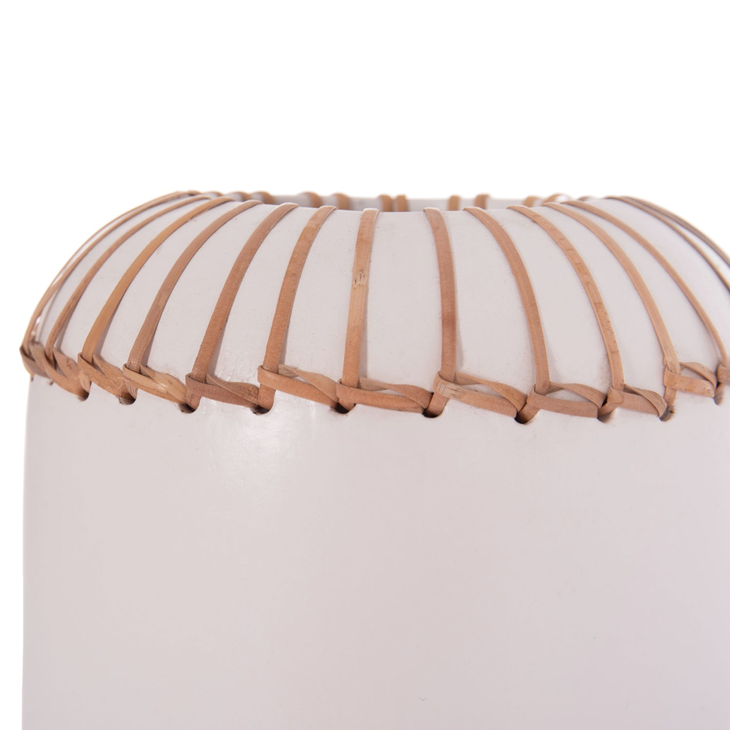DECORATIVE TABLE VASE LENNOX HM4675.02S TERRACOTA IN WHITE--Φ18x33Hcm.