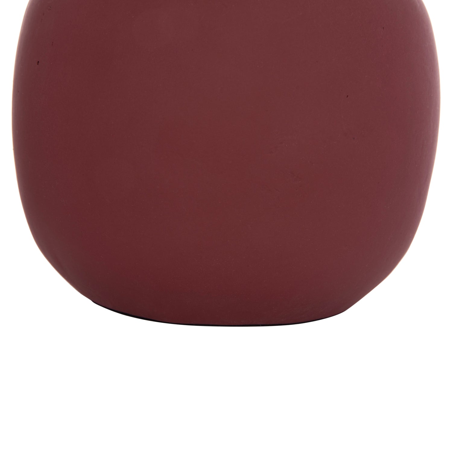 DECORATIVE TABLE VASE LENNOX HM4675.06L TERRACOTA IN MAROON RED--Φ22x20Hcm.