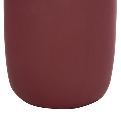 DECORATIVE TABLE VASE LENNOX HM4675.06S TERRACOTA IN MAROON RED--Φ18x33Hcm.