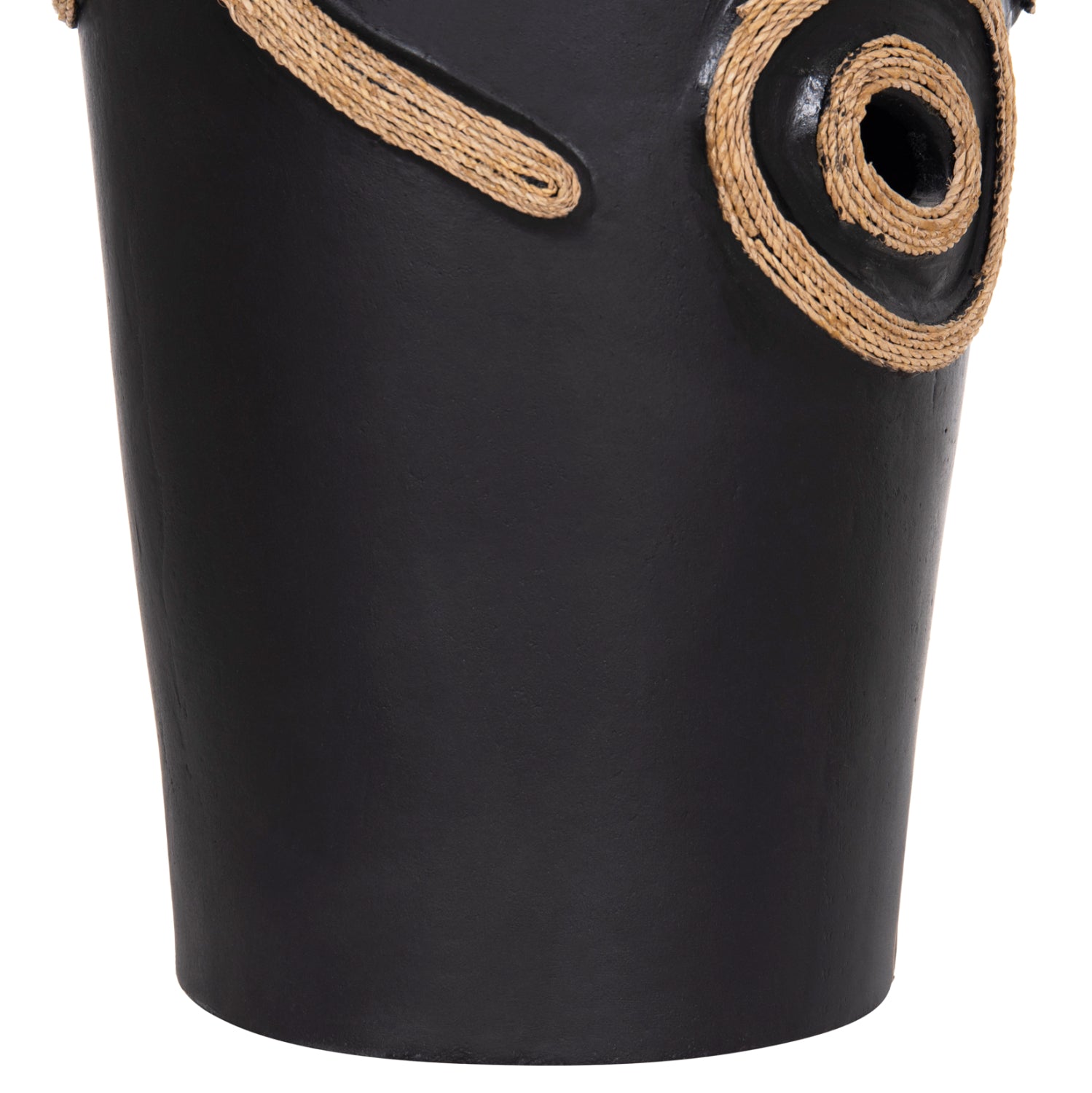 TABLE DECORATIVE VASE DEAN HM4677.01L TERRACOTA IN BLACK--Φ22x33Hcm.