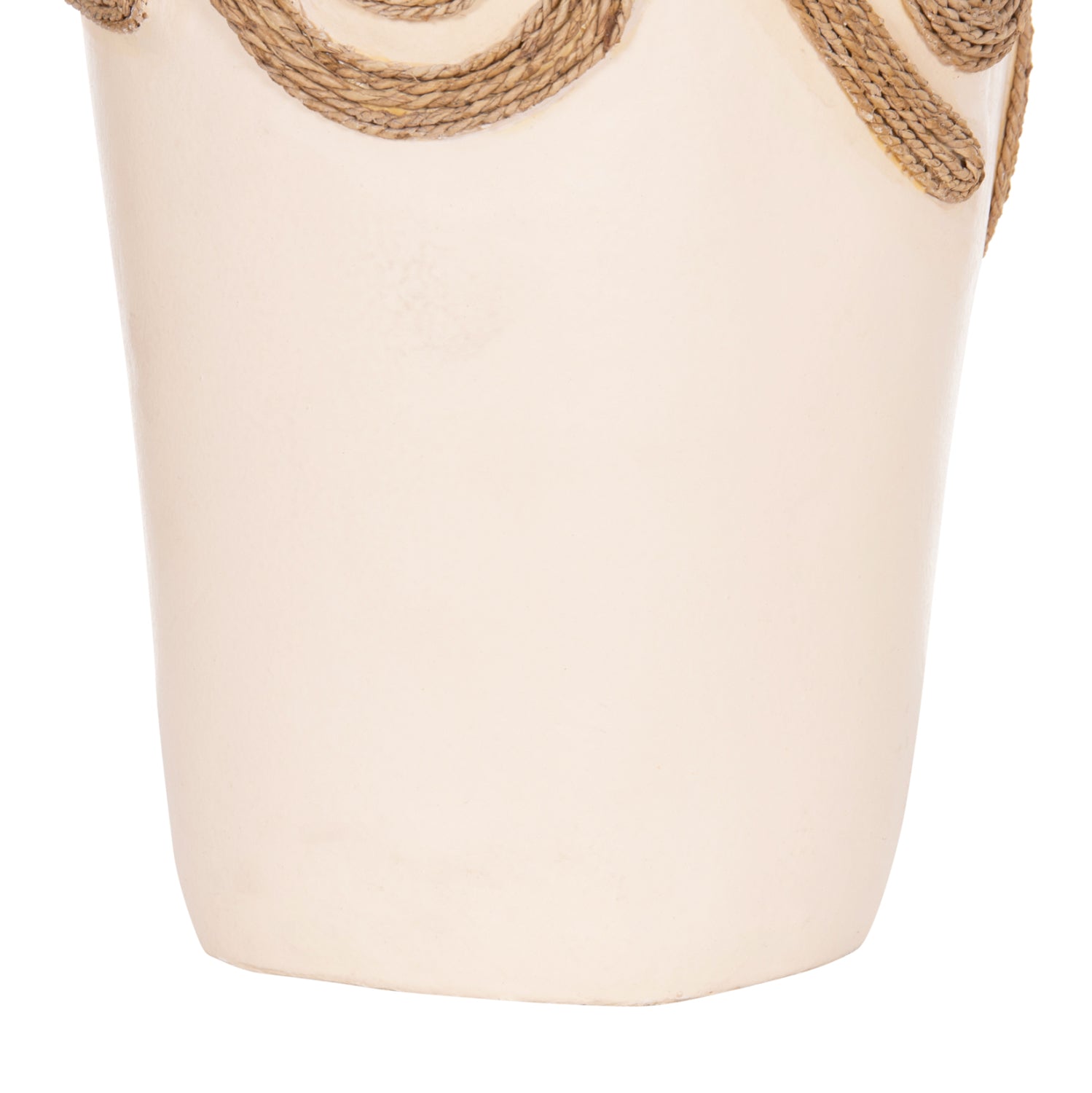 TABLE DECORATIVE VASE DEAN HM4677.02L TERRACOTA IN CREAM WHITE--Φ22x33Hcm.