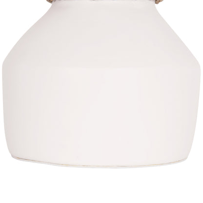 TABLE DECORATIVE VASE CAMMER HM4687.02XS TERRACOTA IN WHITE--Φ16x15Hcm.