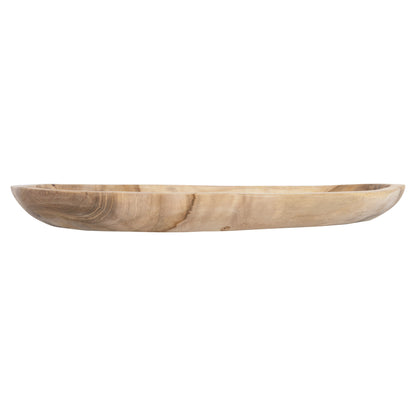 TABLE DECOR HM4293 OVAL TREY MADE OF RECYCLED TEAK WOOD 45x35x4H cm.
