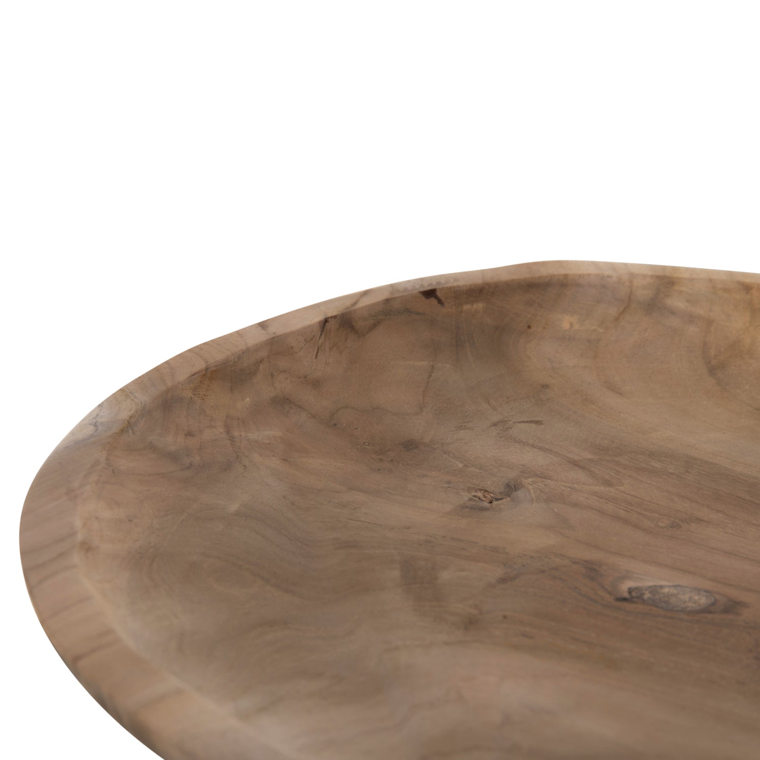 TABLE DECOR HM4293 OVAL TREY MADE OF RECYCLED TEAK WOOD 45x35x4H cm.