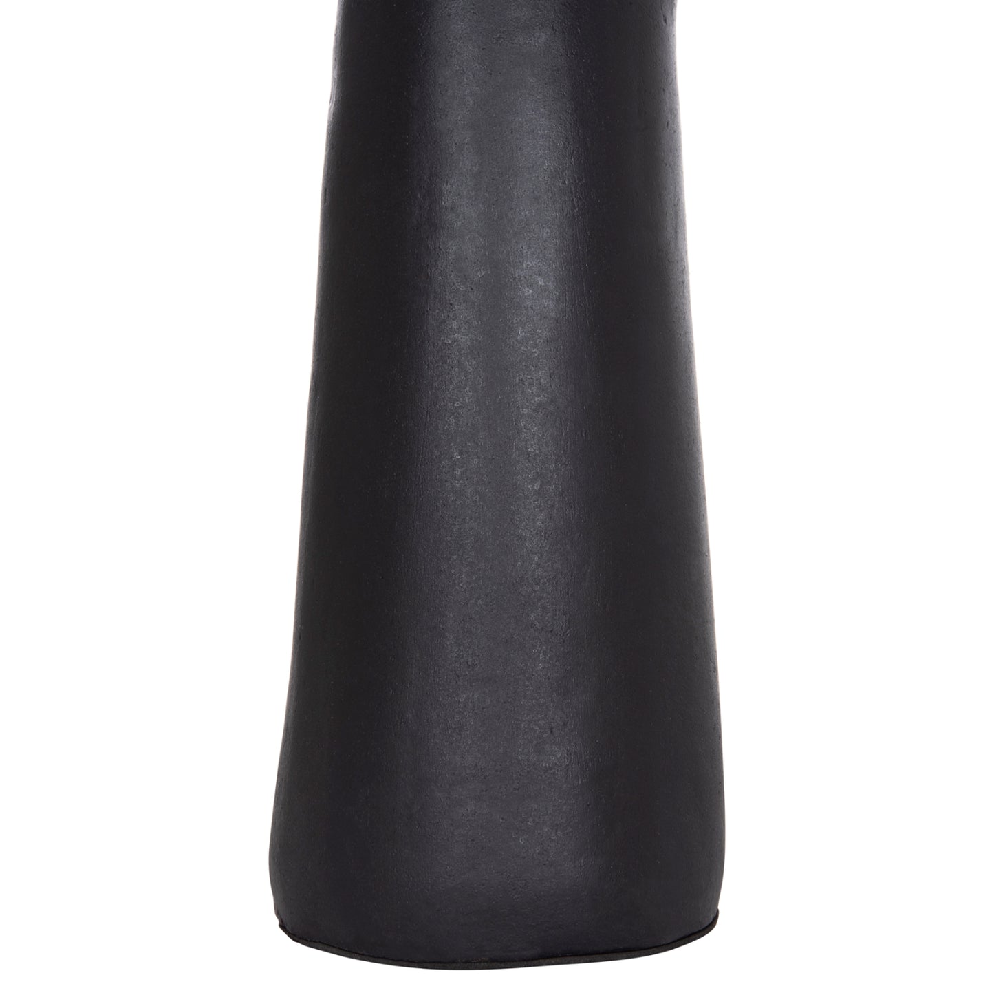 TABLE DECORATIVE VASE DEAN HM4679.01 TERRACOTTA IN BLACK & AGEL ROPE--Φ18x35Hcm.