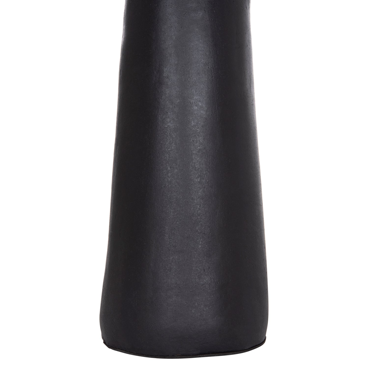TABLE DECORATIVE VASE DEAN HM4679.01 TERRACOTTA IN BLACK & AGEL ROPE--Φ18x35Hcm.