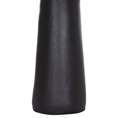 TABLE DECORATIVE VASE DEAN HM4679.01 TERRACOTTA IN BLACK & AGEL ROPE--Φ18x35Hcm.
