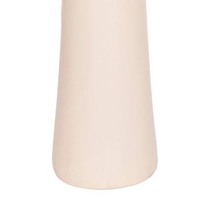 TABLE DECORATIVE VASE DEAN HM4679.02 TERRACOTTA IN CREAM WHITE & AGEL ROPE--Φ18x35Hcm.