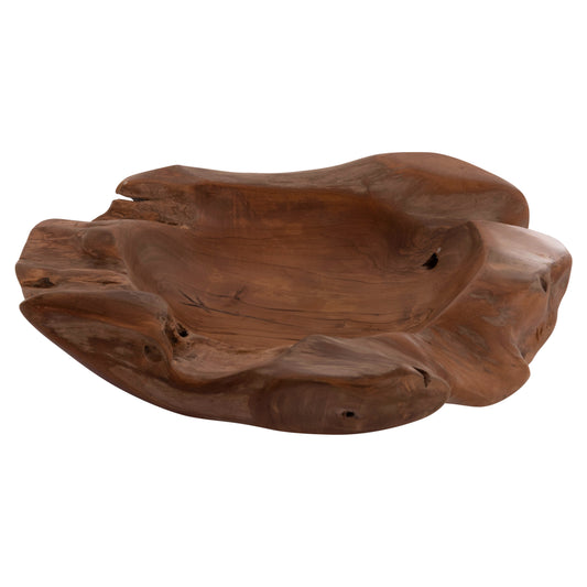 TABLE DECOR BOWL NOKI HM18296 TEAK WOOD--NATURAL COLOR 50x46x10Hcm.