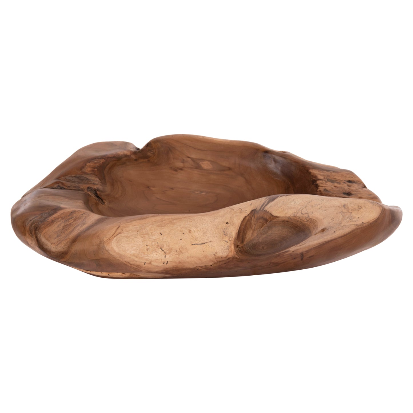 TABLE DECOR BOWL NOKI HM18297 TEAK WOOD--NATURAL COLOR 60x46x15Hcm.