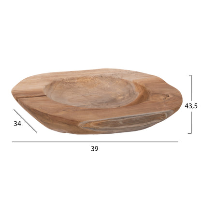 TABLE DECOR BOWL YOKI HM9628 TEAK WOOD Φ39x6.5Hcm.