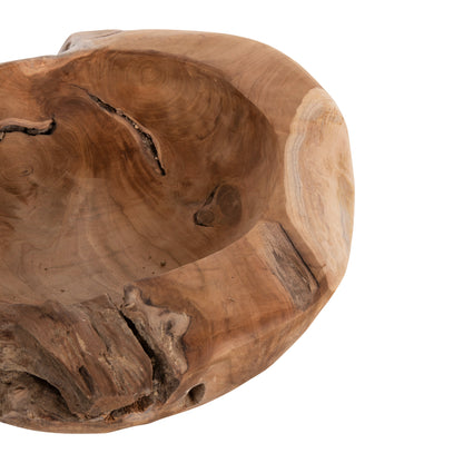 TABLE DECOR BOWL YOKI HM9629 TEAK WOOD Φ50x16Hcm.
