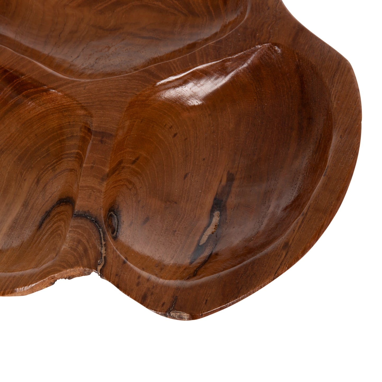 TABLE DECOR HM4272 PEANUT BOWL MADE OF TEAK WOOD IN NATURAL COLOR Φ30x4,5Hcm.